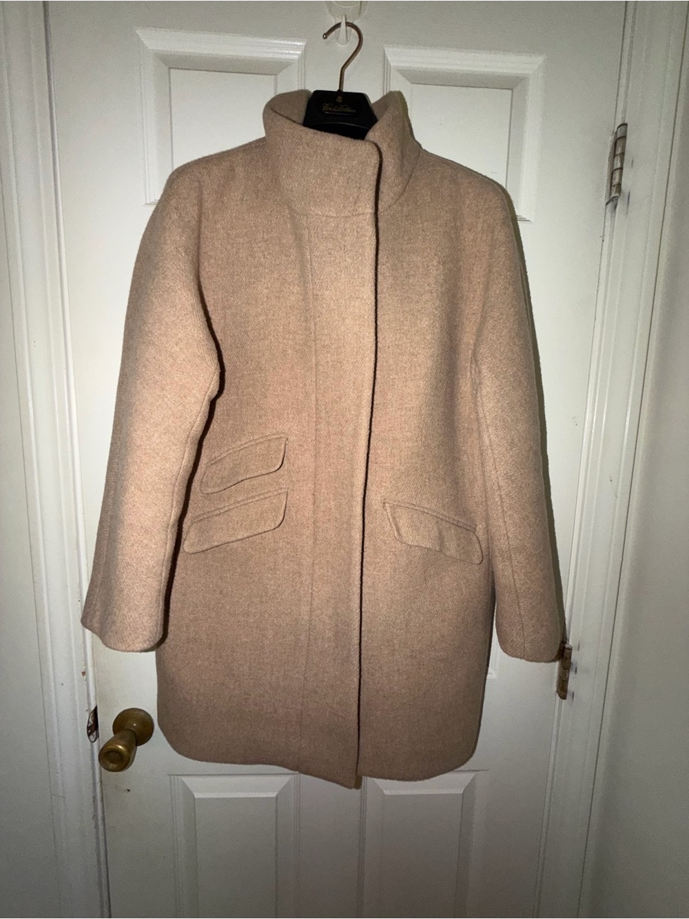 J. Crew Women's Cocoon coat in Italian stadium-cloth wool blend - Picture 4 of 6